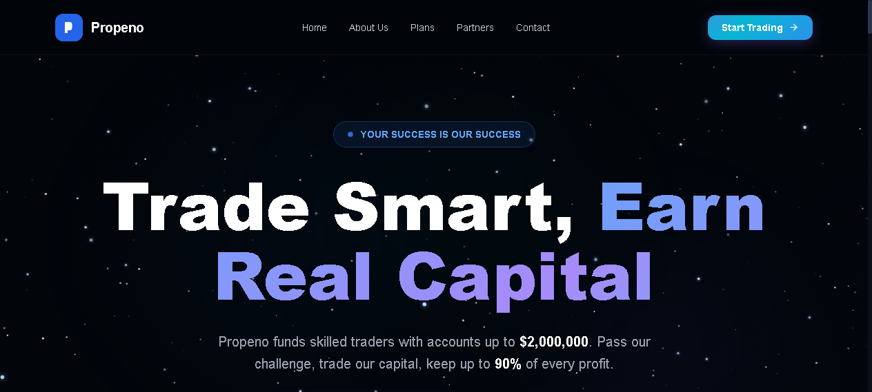 Propeno.com – Live Prop Trading Platform